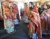 В День Победы епископ Боярский Феодосий возглавил Божественную литургию в храме Бабьего Яра