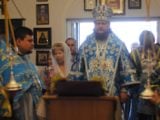 Епископ Боярский Феодосий возглавил богослужение престольного праздника в храме Боголюбской иконы Божией Матери